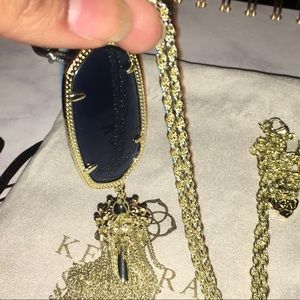 Kendra Scott Necklace long pendant in navy